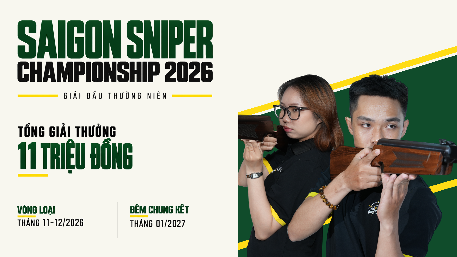 Giải đấu Saigon Sniper Championship 2026 tổng giải thưởng 11 triệu đồng